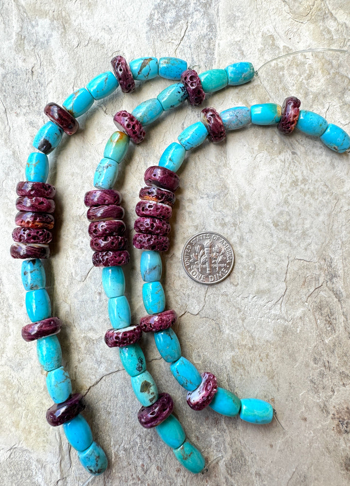 Campitos (Mex) Turquoise and Spiny Oyster Designer Bracelet