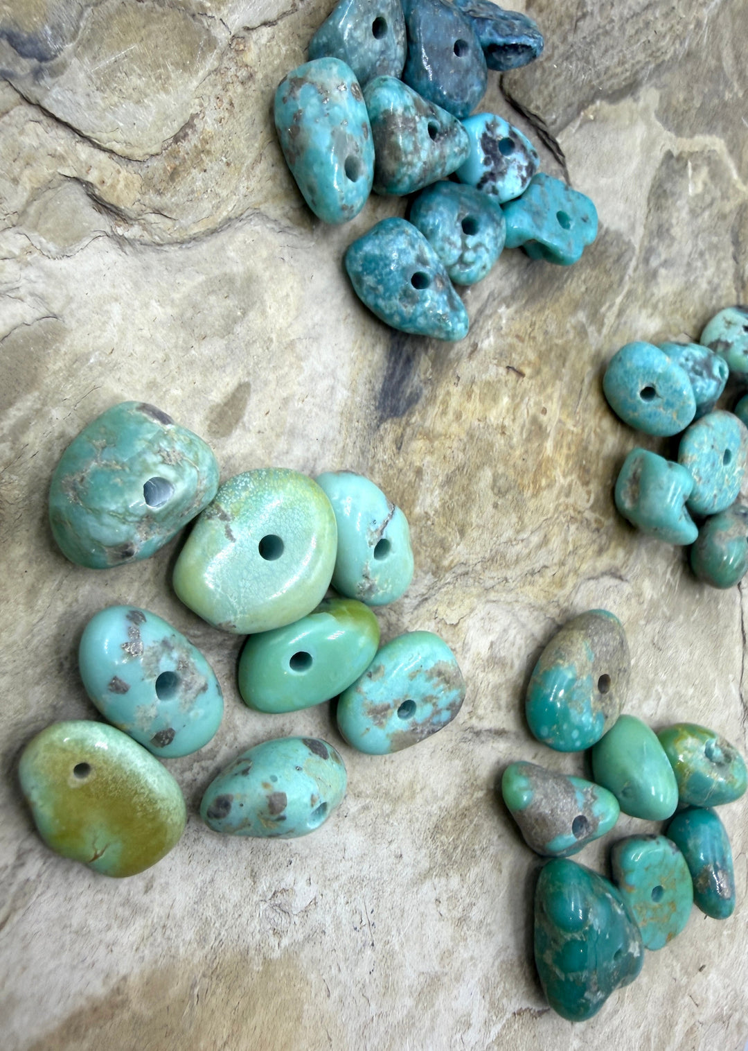 Campitos (Mex) Turquoise Large Hole Bead Sets 10x12-15x20mm
