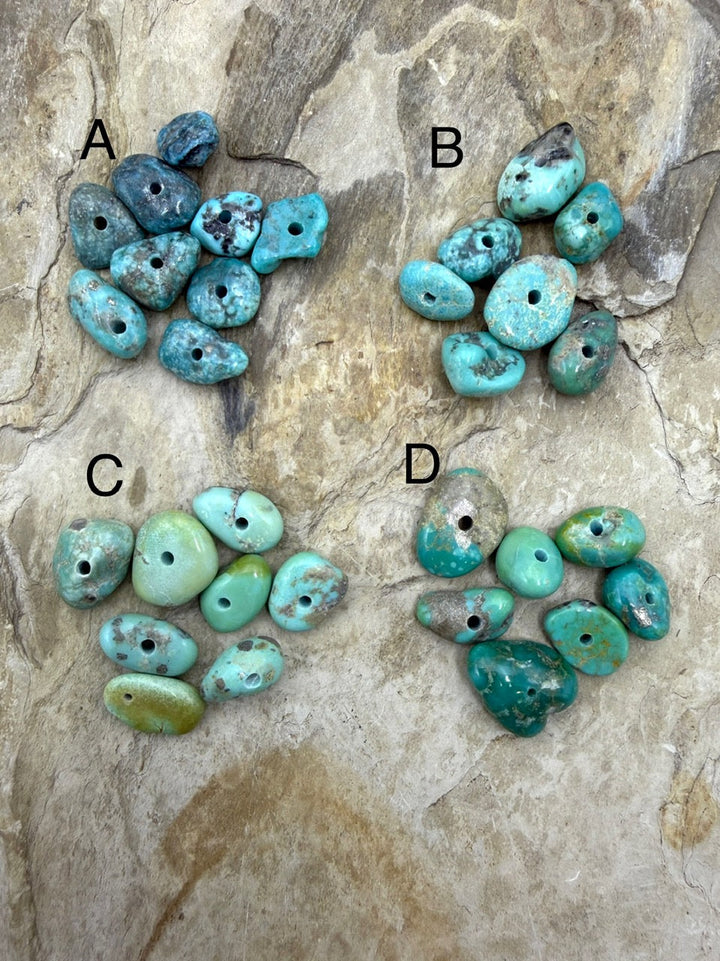 Campitos (Mex) Turquoise Large Hole Bead Sets 10x12-15x20mm