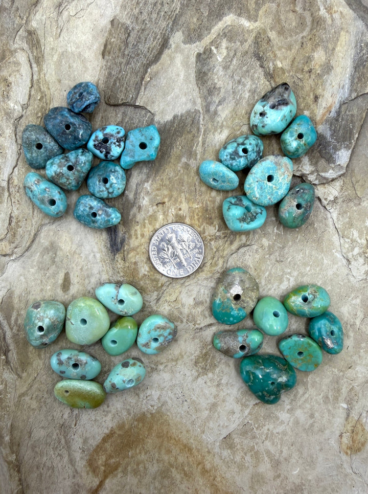 Campitos (Mex) Turquoise Large Hole Bead Sets 10x12-15x20mm