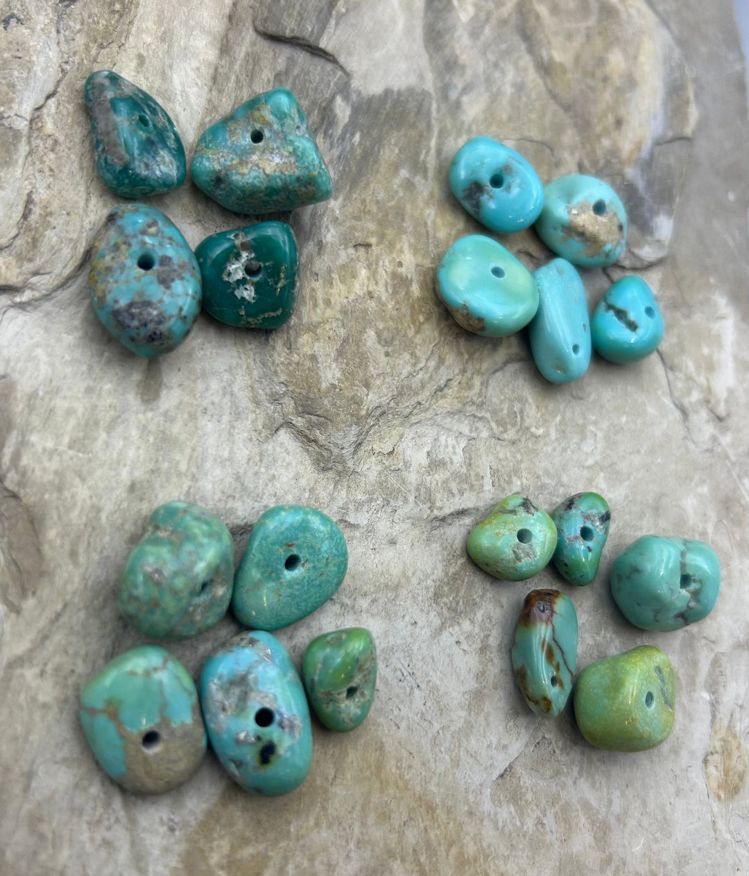 Campitos (Mex) Turquoise Large Hole Bead Sets 10x14-13x23mm