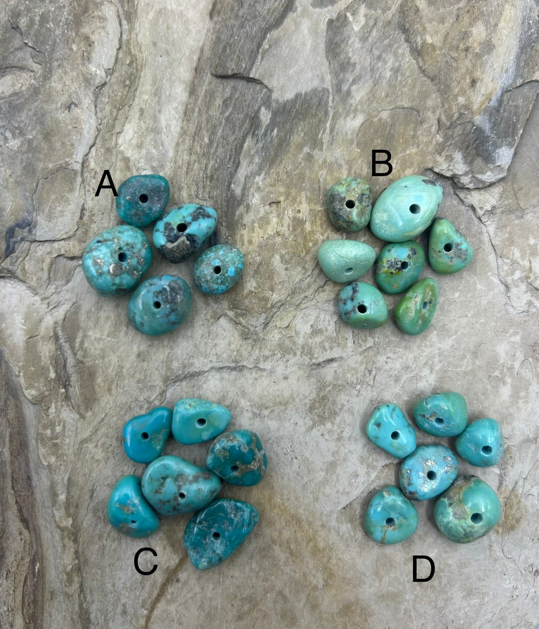 Campitos (Mex) Turquoise Large Hole Bead Sets 11x14-14x20mm