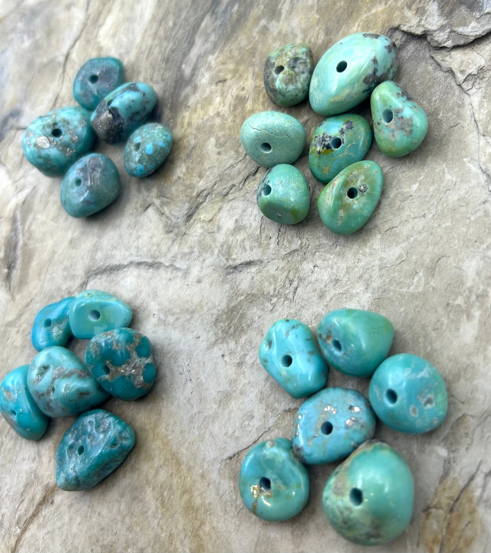 Campitos (Mex) Turquoise Large Hole Bead Sets 11x14-14x20mm