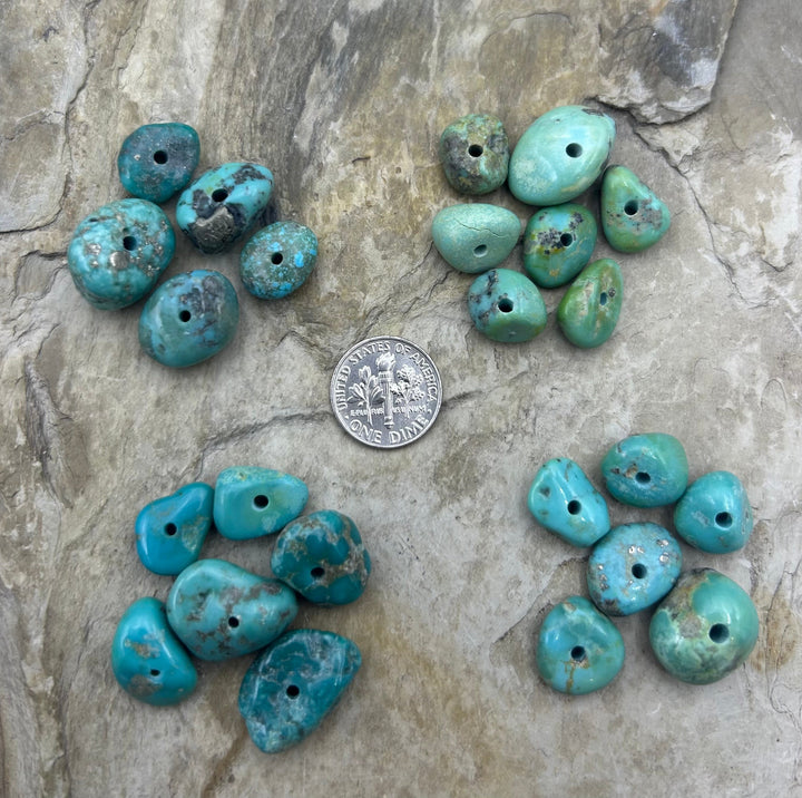 Campitos (Mex) Turquoise Large Hole Bead Sets 11x14-14x20mm