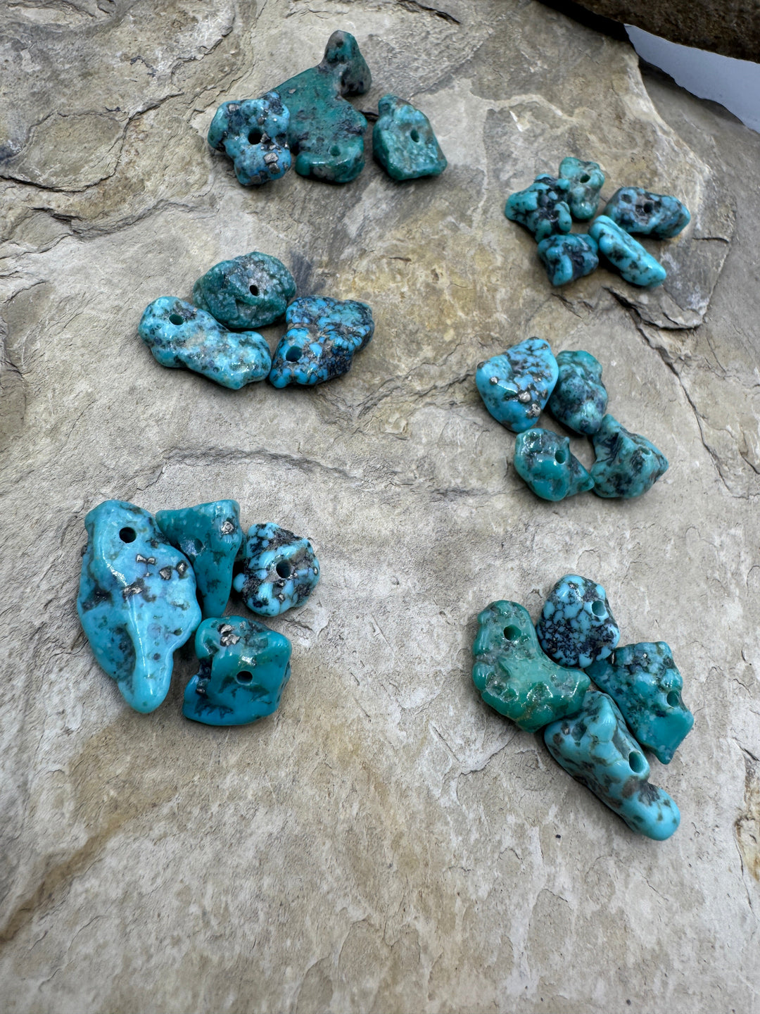 Campitos (Mex) Turquoise Large Hole Beads 10x12 12x25mm