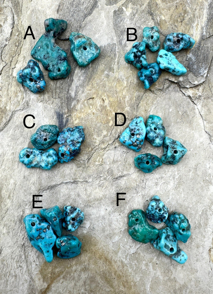 Campitos (Mex) Turquoise Large Hole Beads 10x12 12x25mm