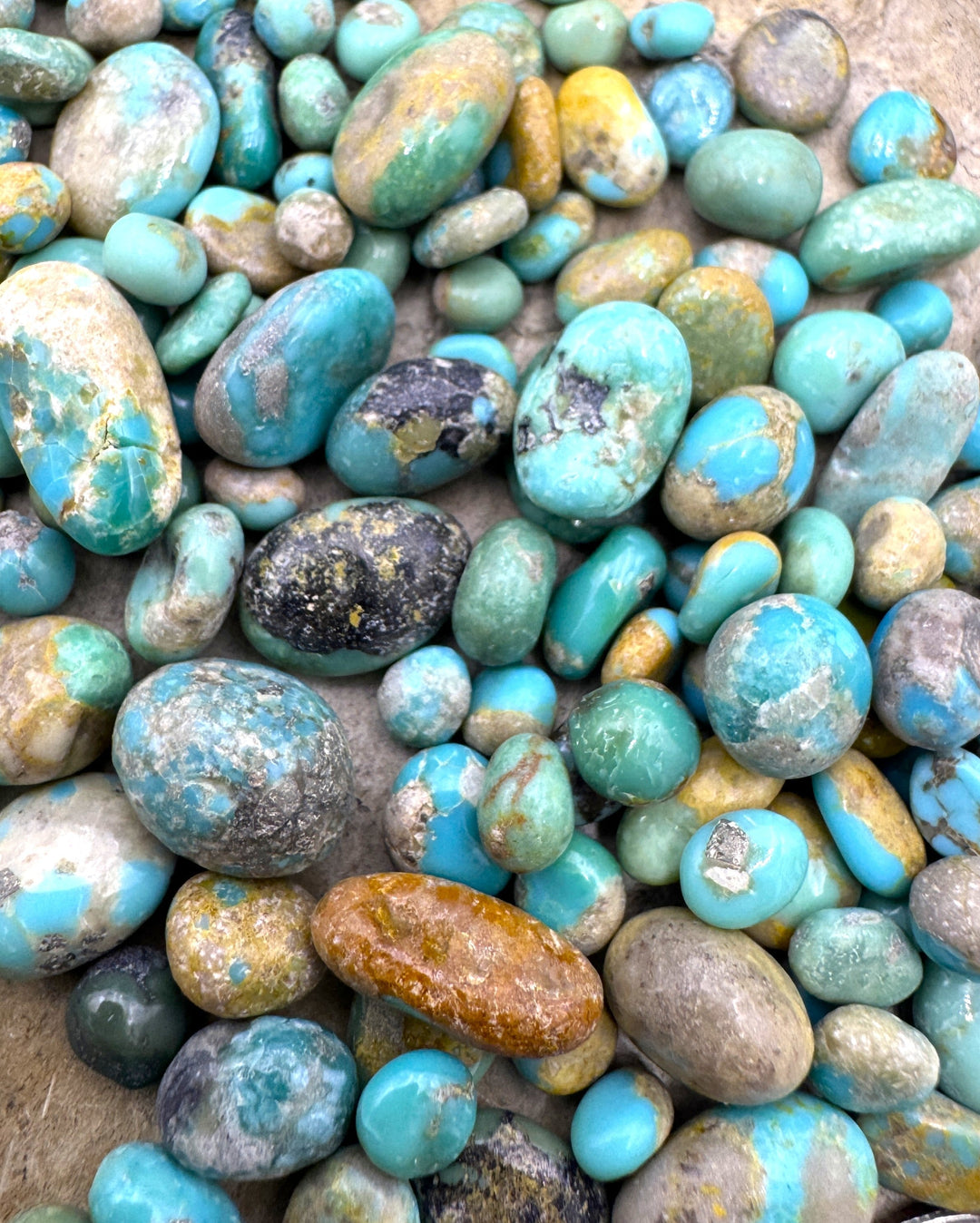 Campitos (Mex) Turquoise Polished Undrilled Nuggets 4-14mm