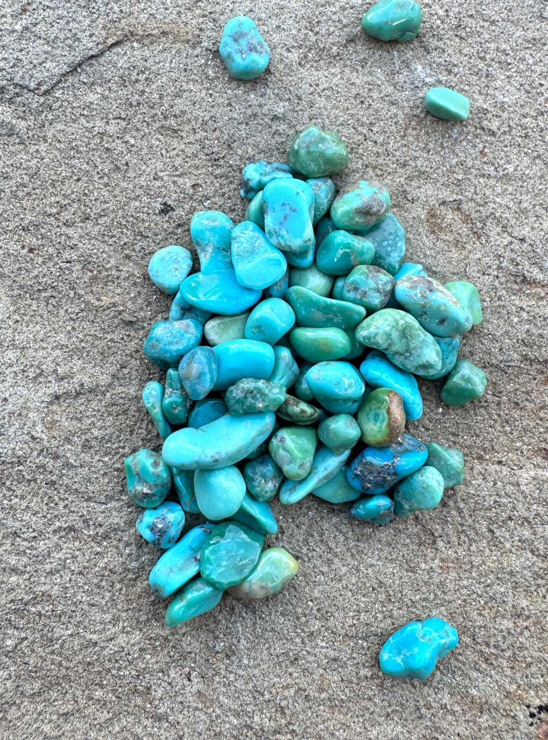 Campitos (Mex) Turquoise Polished Undrilled Nuggets (pkg