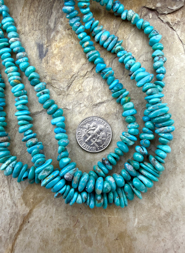 Campitos (Mexico) Turquoise Graduated 4-7mm Nugget/Chip