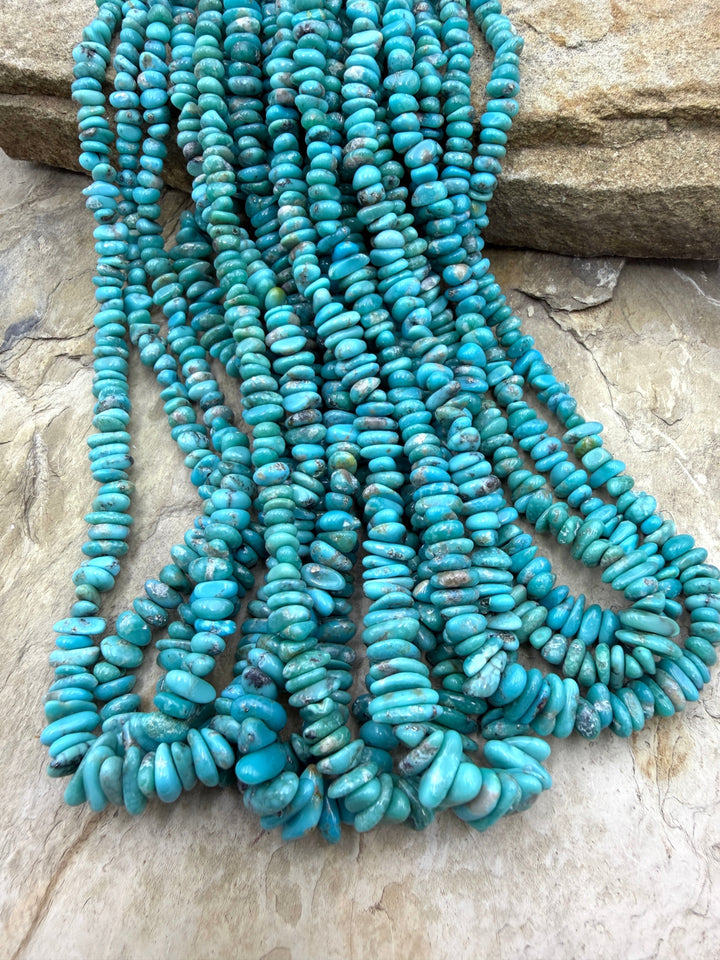 Campitos (Mexico) Turquoise Graduated 4-7mm Nugget/Chip