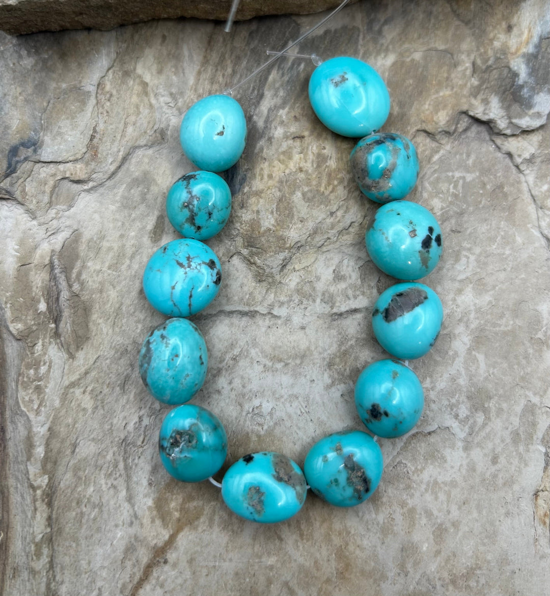 Campitos Turquoise (Mexico) BIG 12-15mm Smooth Rounded