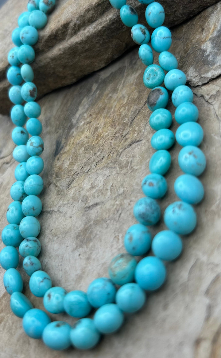 Campitos Turquoise (Mexico) Smooth Rounded Nugget Beads