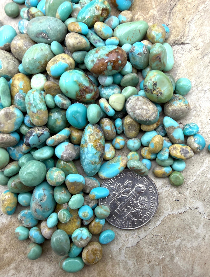 Campitos Turquoise (Mexico) Tumbled Undrilled Small Nuggets