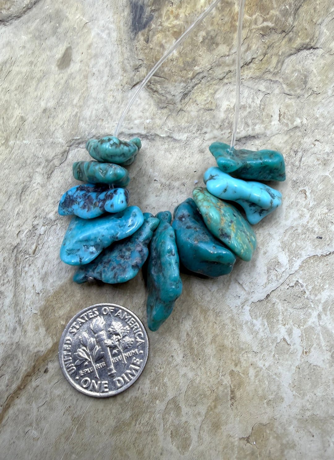 Campitos Turquoise with Pyrite (Mexico) Focal Strand