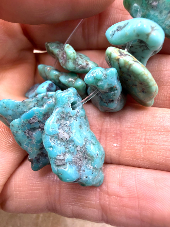Campitos Turquoise with Pyrite (Mexico) Focal Strand