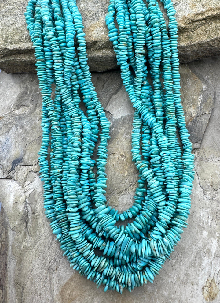 Chilean Turquoise (Chile) Graduated Chip Beads 4-6mm 18