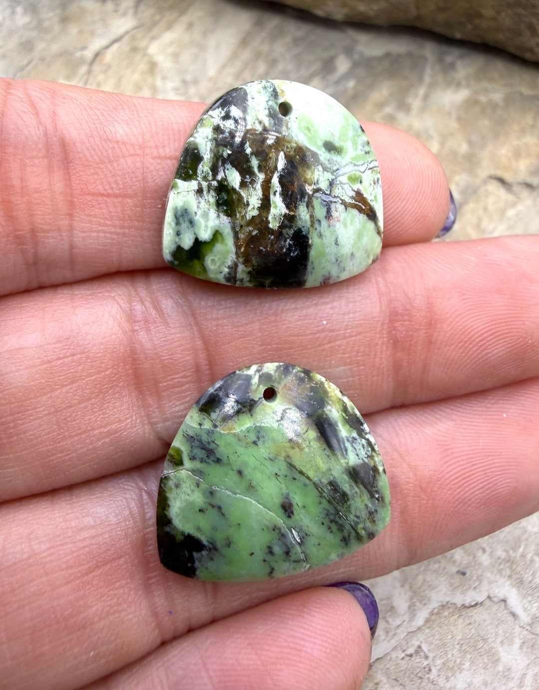 Chrome Chalcedony (Australia) Focal Pendant Bead