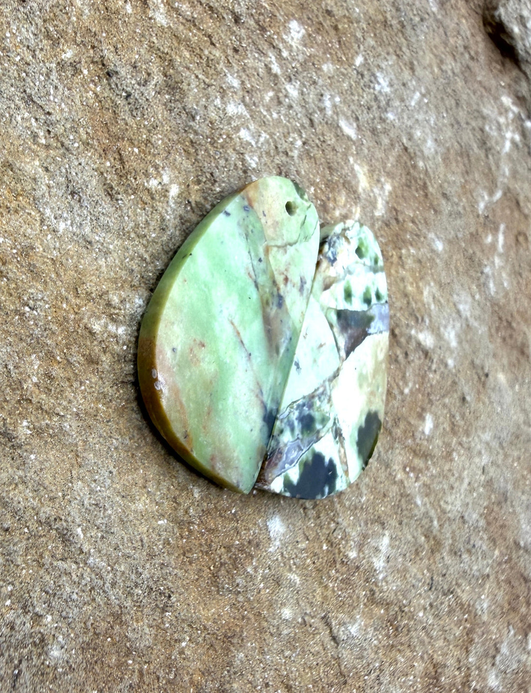 Chrome Chalcedony (Australia) Matching Earring Slab Bead