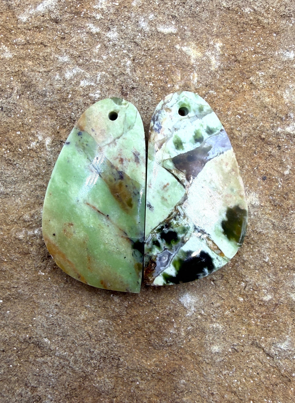 Chrome Chalcedony (Australia) Matching Earring Slab Bead