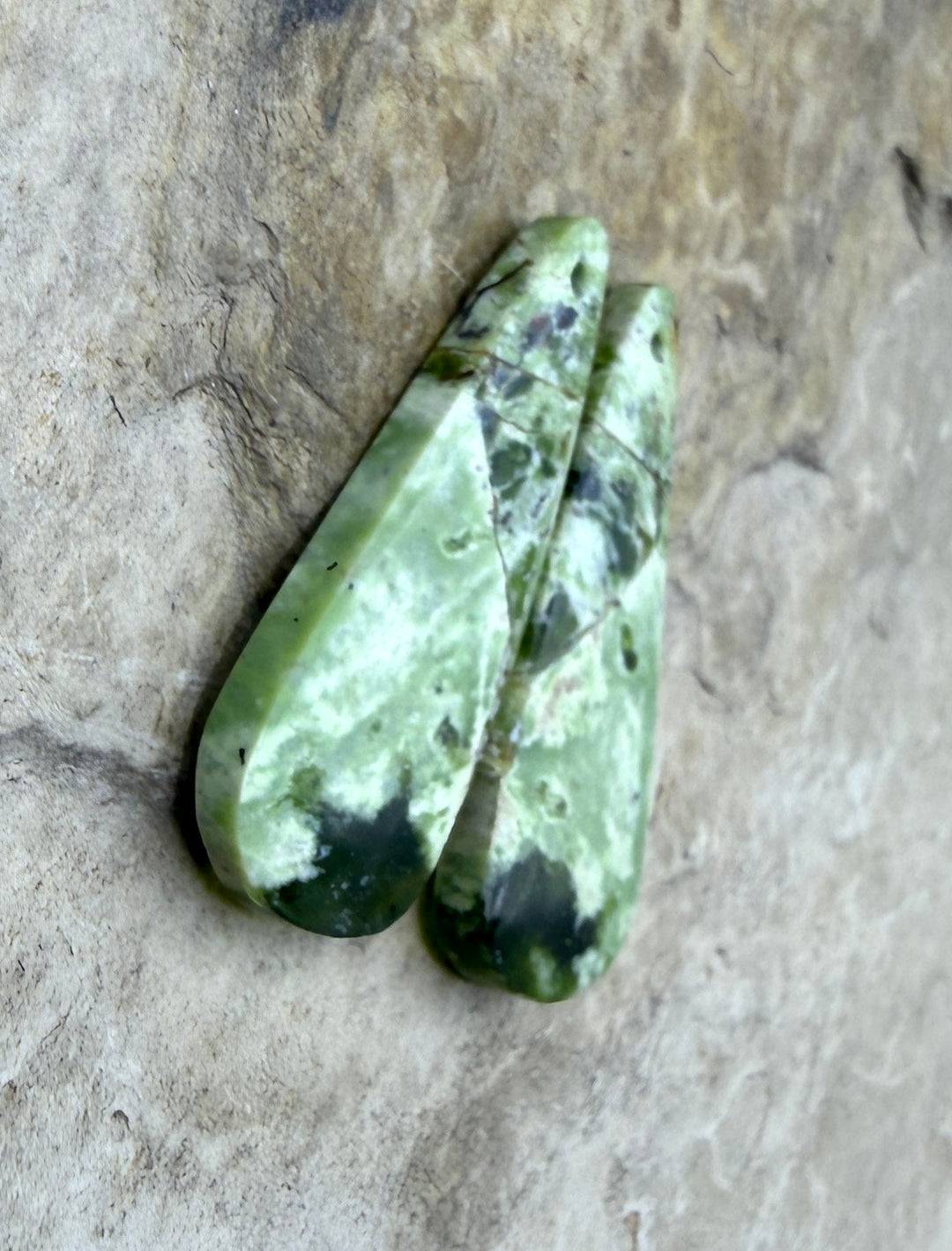 Chrome Chalcedony (Australia) Matching Earring Slab Bead