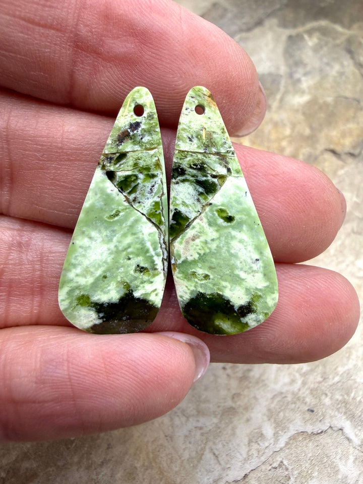 Chrome Chalcedony (Australia) Matching Earring Slab Bead