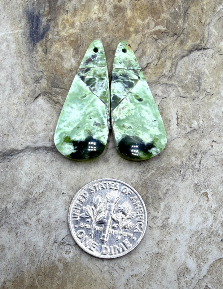 Chrome Chalcedony (Australia) Matching Earring Slab Bead