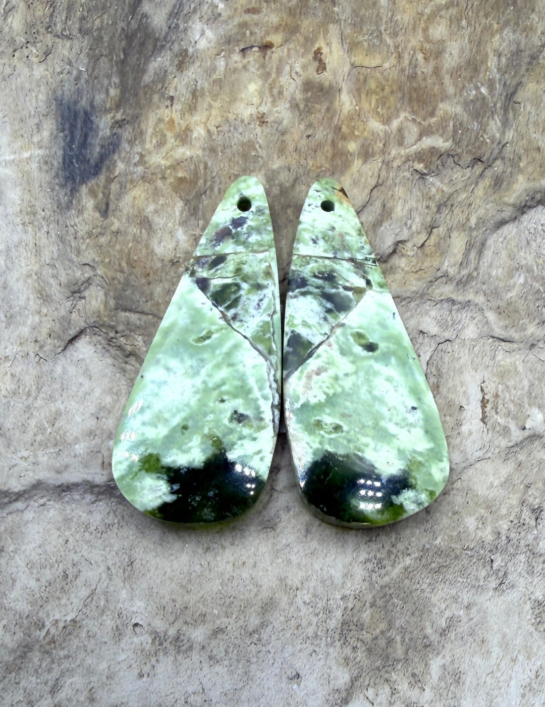 Chrome Chalcedony (Australia) Matching Earring Slab Bead