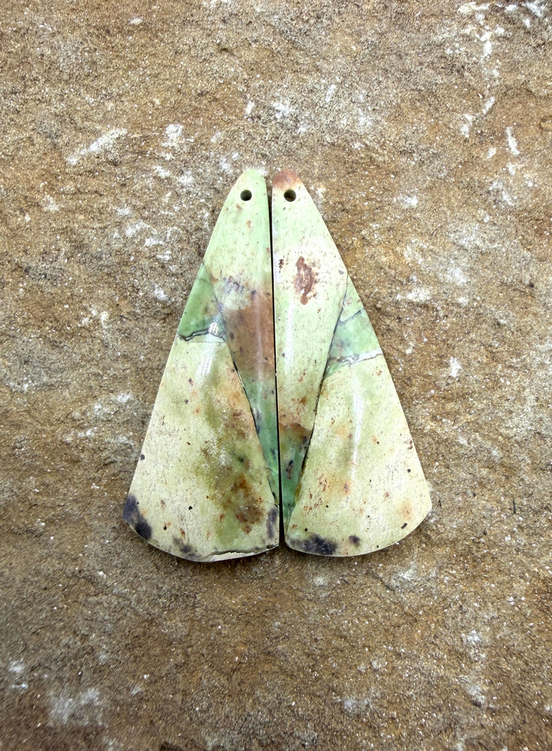 Chrome Chalcedony (Australia) Matching Earring Slab Bead