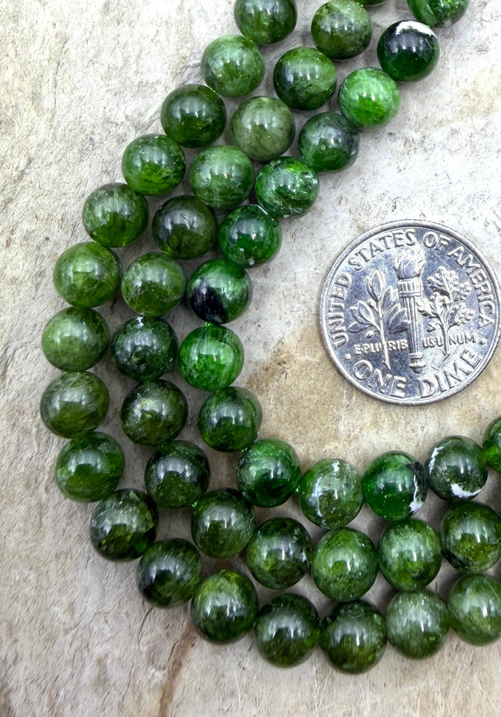 Chrome Diopside 6mm Round Beads ONE 16 Inch Strand/69 Beads