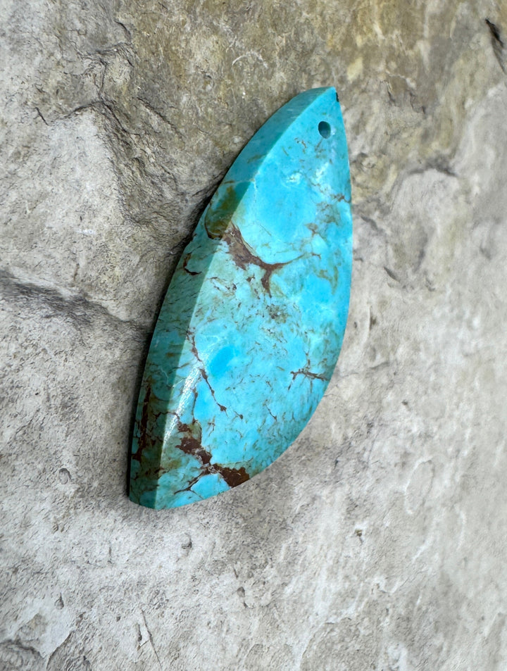Clavelina Turquoise (Chile) Focal Pendant Bead 16x35mm