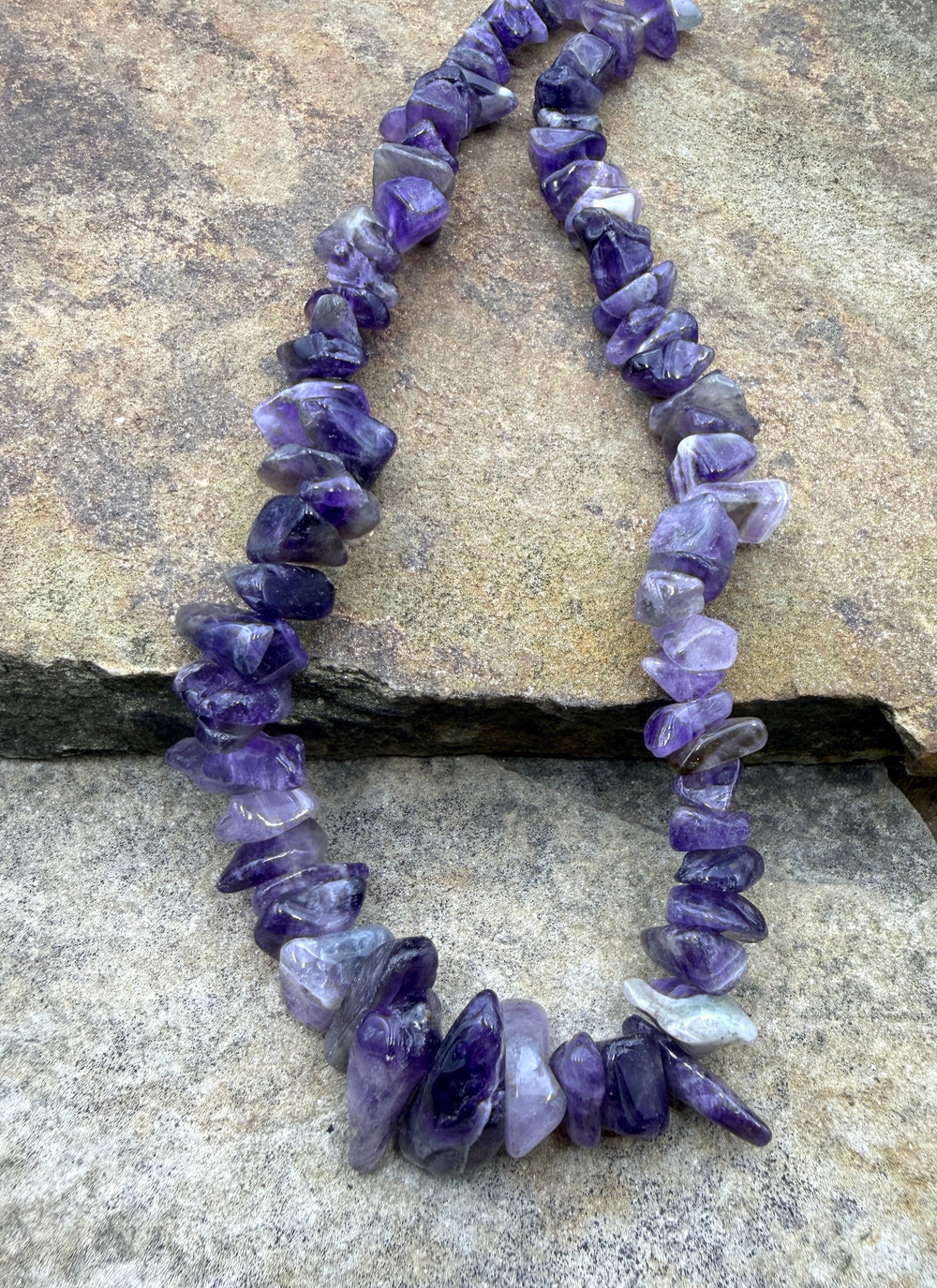 CLOSEOUT Amethyst Big Graduated Nugget 10-20mm Strand 18