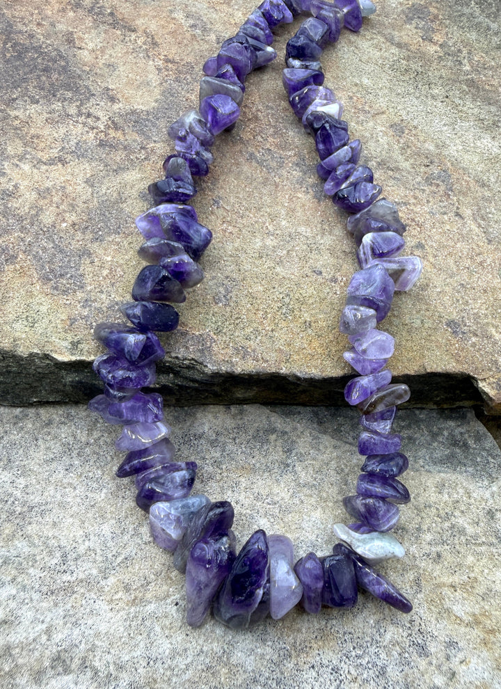 CLOSEOUT Amethyst Big Graduated Nugget 10-20mm Strand 18