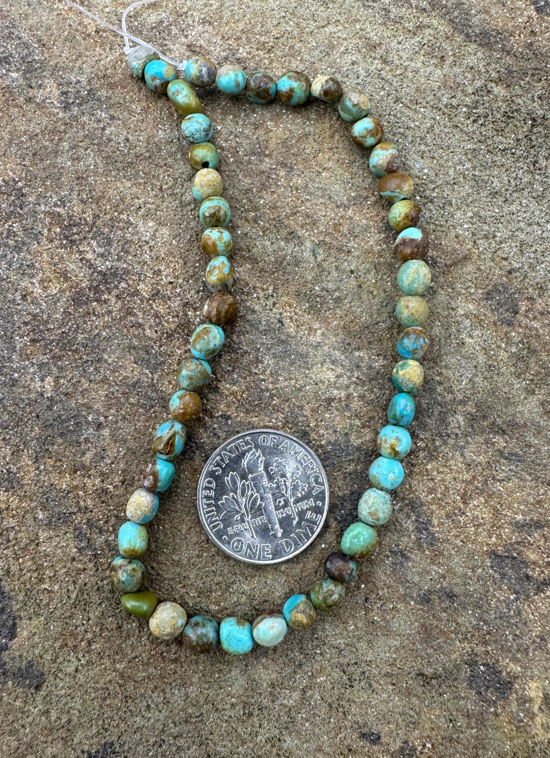 CLOSEOUT Kingman Turquoise (Arizona) 4mm Rounded Nugget