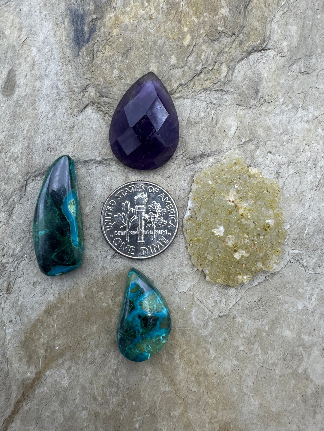 CLOSEOUT LOT 4 Premium Designer Cabochons Azurite Natural