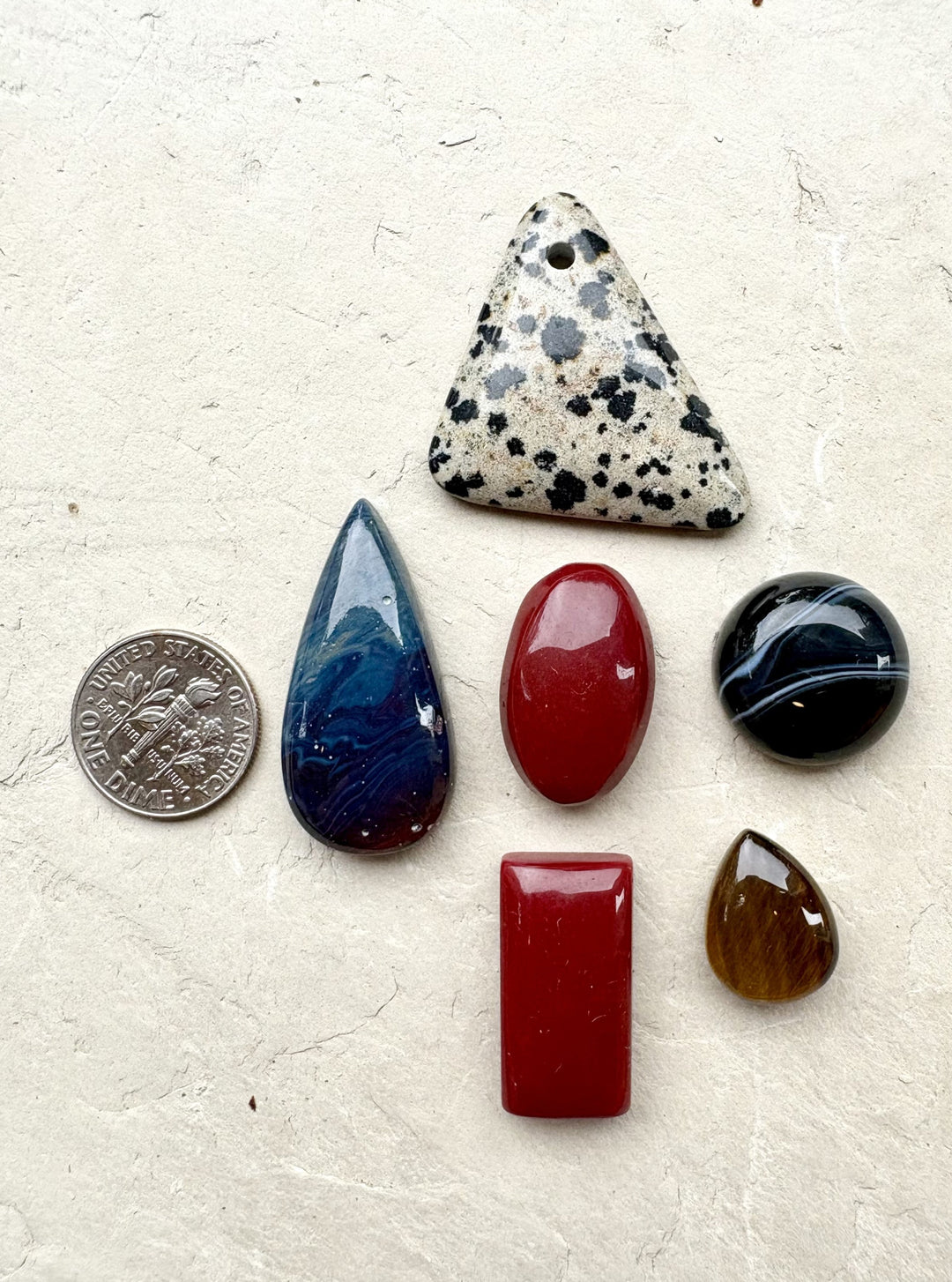 CLOSEOUT LOT 6 Cabochons Leland Blue Rosarita and More