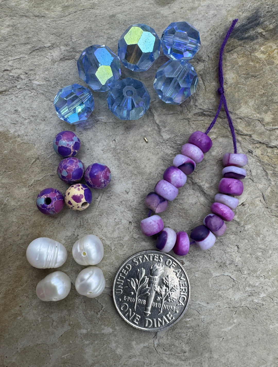 CLOSEOUT LOT Mixed Beads Fresh Water Pearls Crystal Dyed