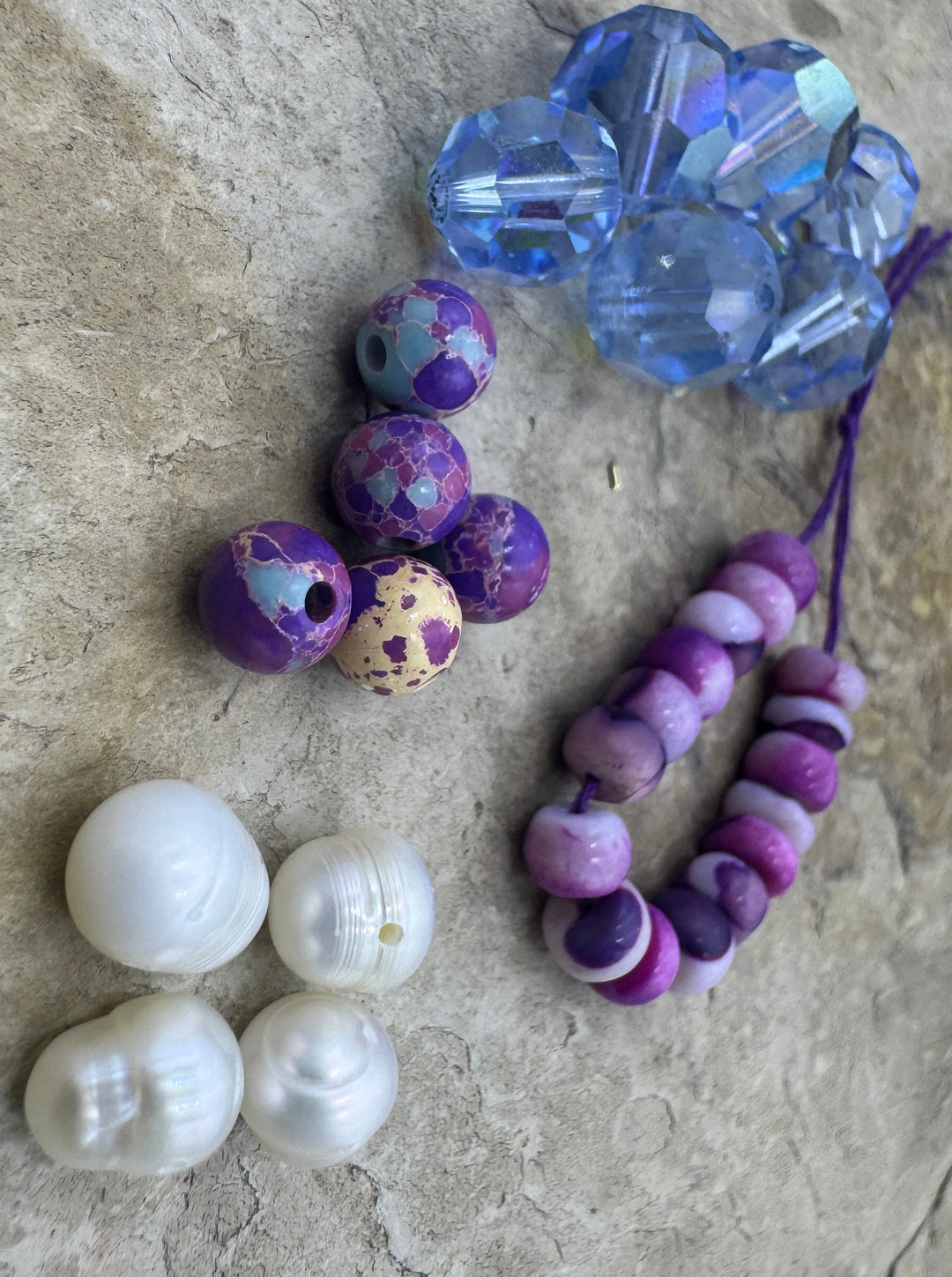 CLOSEOUT LOT Mixed Beads Fresh Water Pearls Crystal Dyed