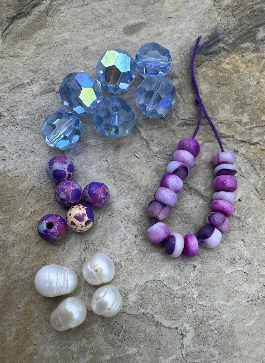 CLOSEOUT LOT Mixed Beads Fresh Water Pearls Crystal Dyed