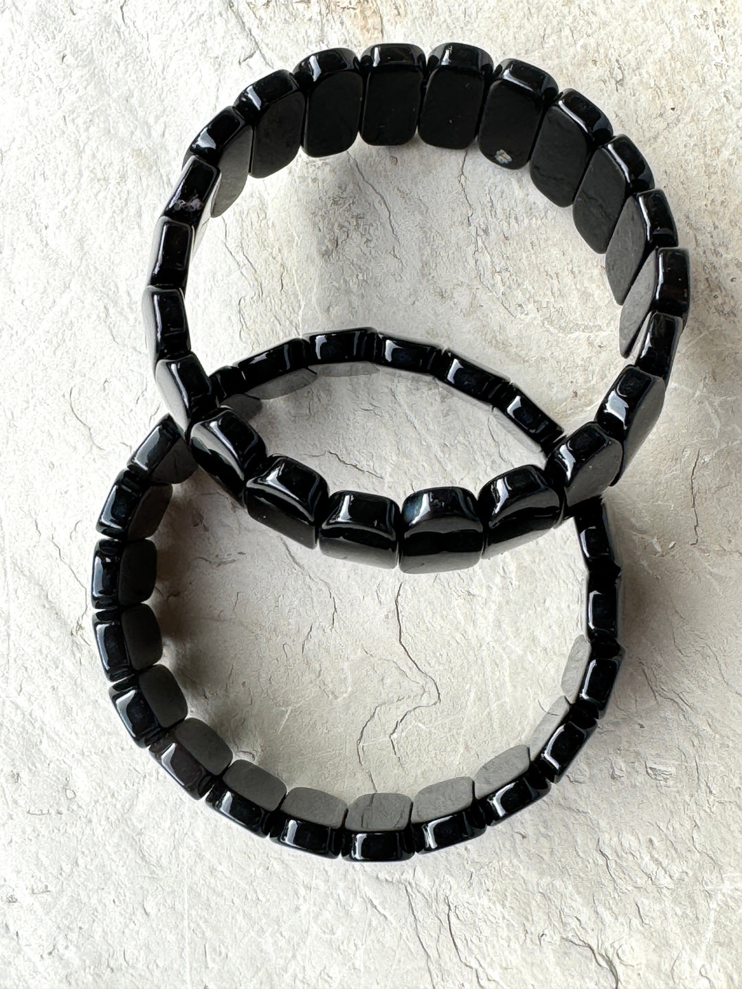 CLOSEOUT LOT of 2 Black Onyx Stretch Bracelets - Mixed Lots