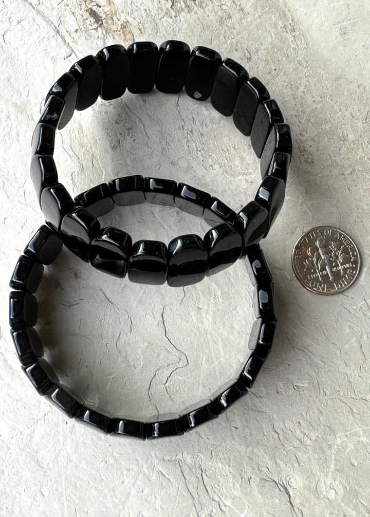 CLOSEOUT LOT of 2 Black Onyx Stretch Bracelets - Mixed Lots