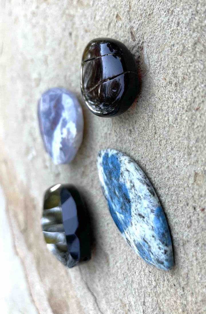 CLOSEOUT LOT of 4 Focal Beads K2 Jasper Amber Onyx and More