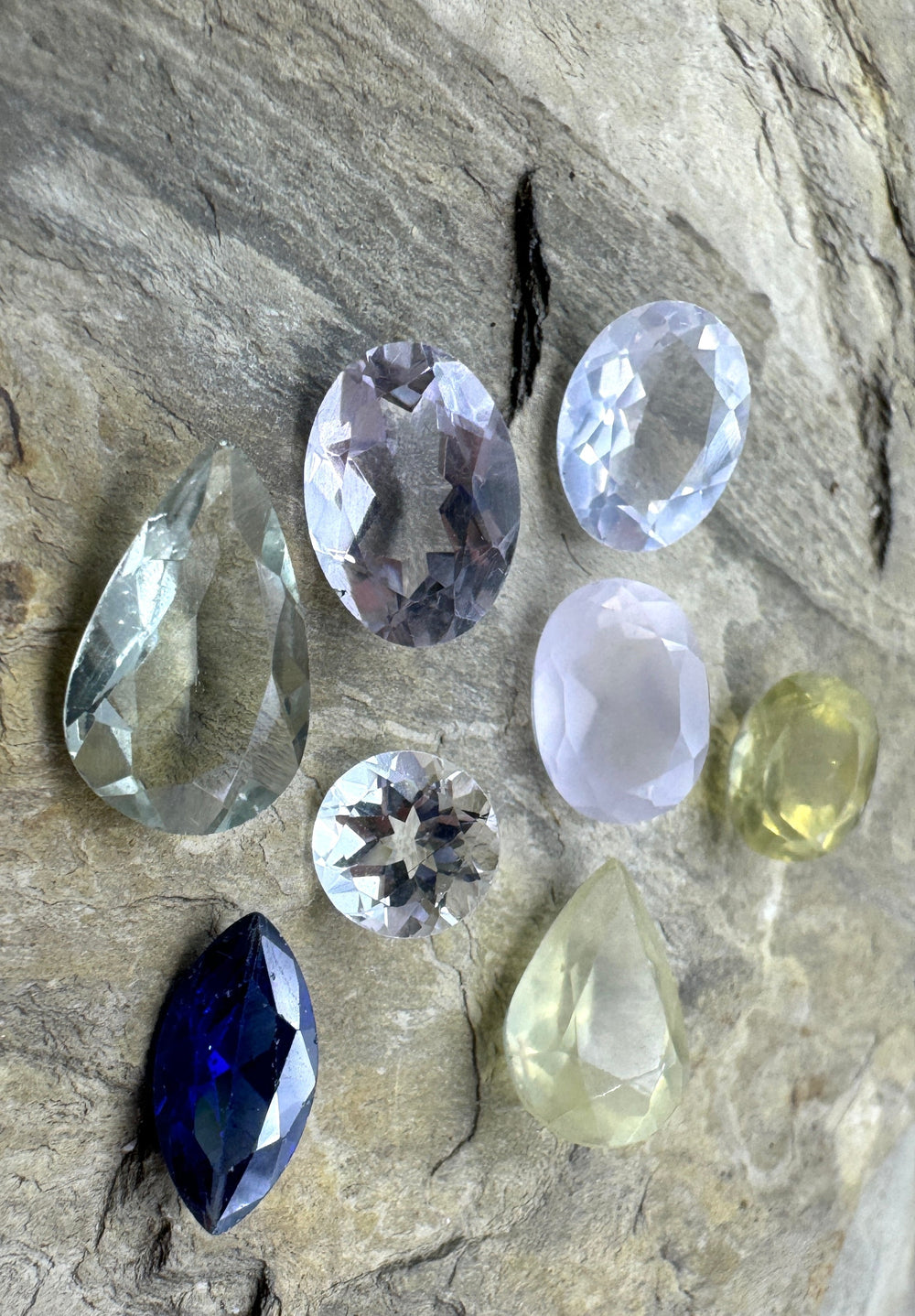 CLOSEOUT LOT of 8 Mixed Faceted Gemstones 41.55 carats