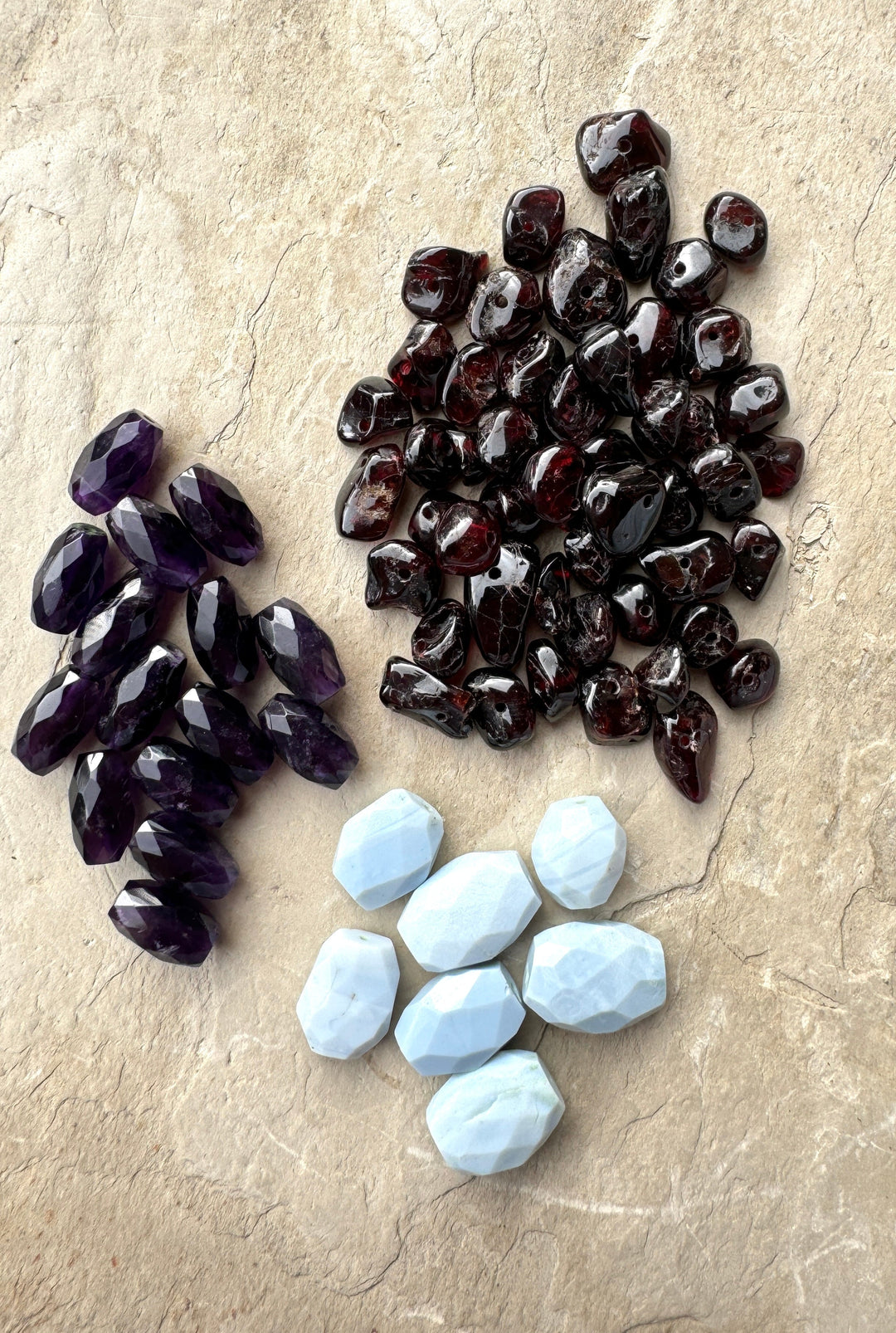 CLOSEOUT LOT of Mixed Gemstone Beads Amethyst Blue Opal