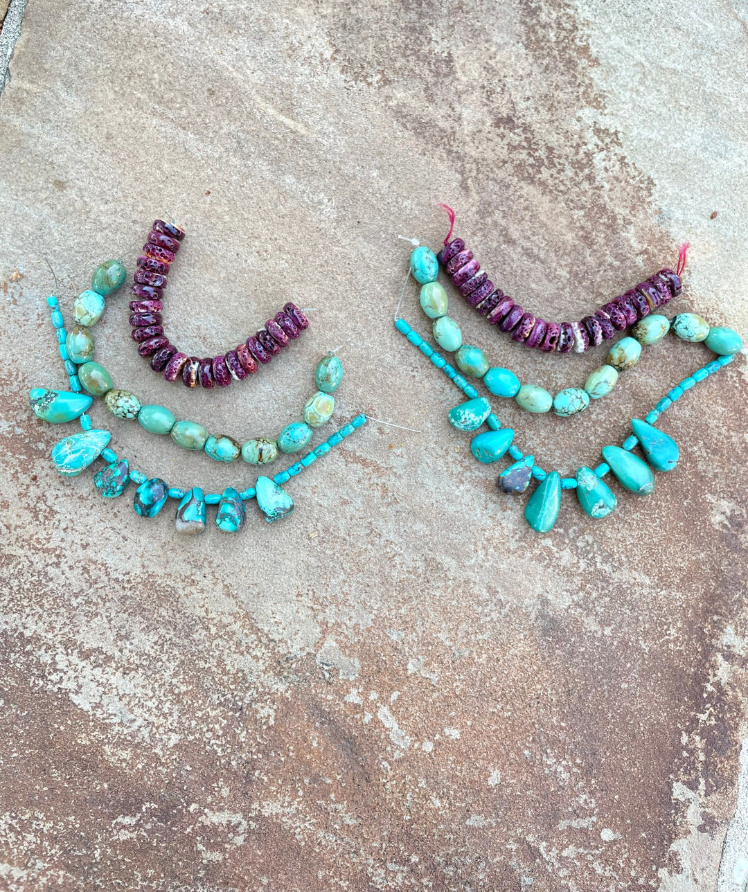 CLOSEOUT LOT of Three Focal Strands Turquoise and Spiny