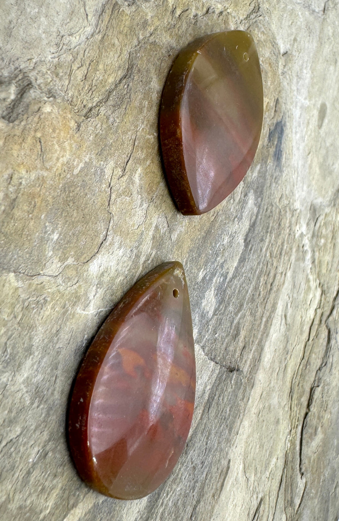 Colorful Petrified Wood Focal Bead 20x32mm Select one Stone