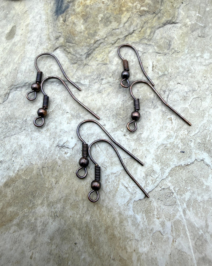 Copper Earwires Pack of 20 Earwires (10 Pair) - Jewelry