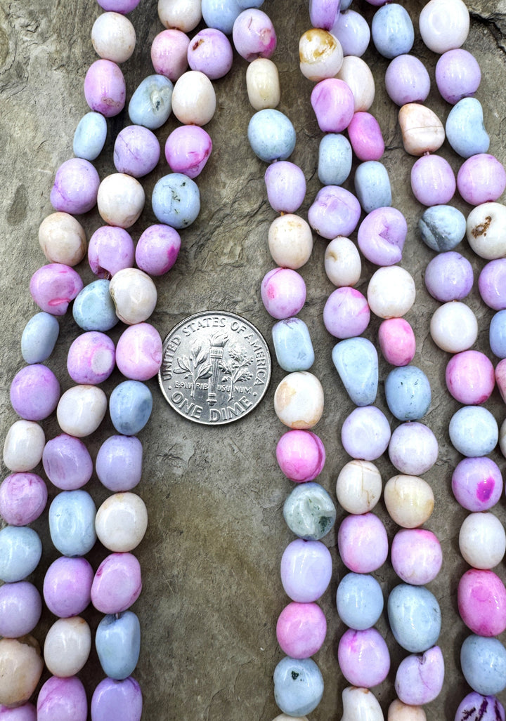 Cotton Candy Opal (Dyed) Mixed Pastel Color 6 8mm Rounded