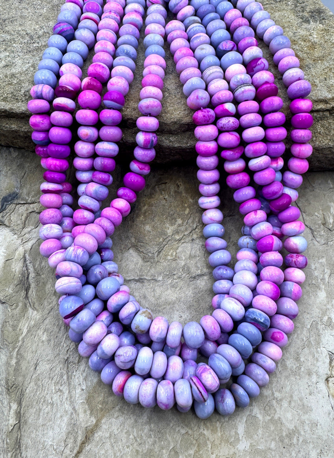 Cotton Candy Opal (Dyed) Pink and Purple Color 9mm