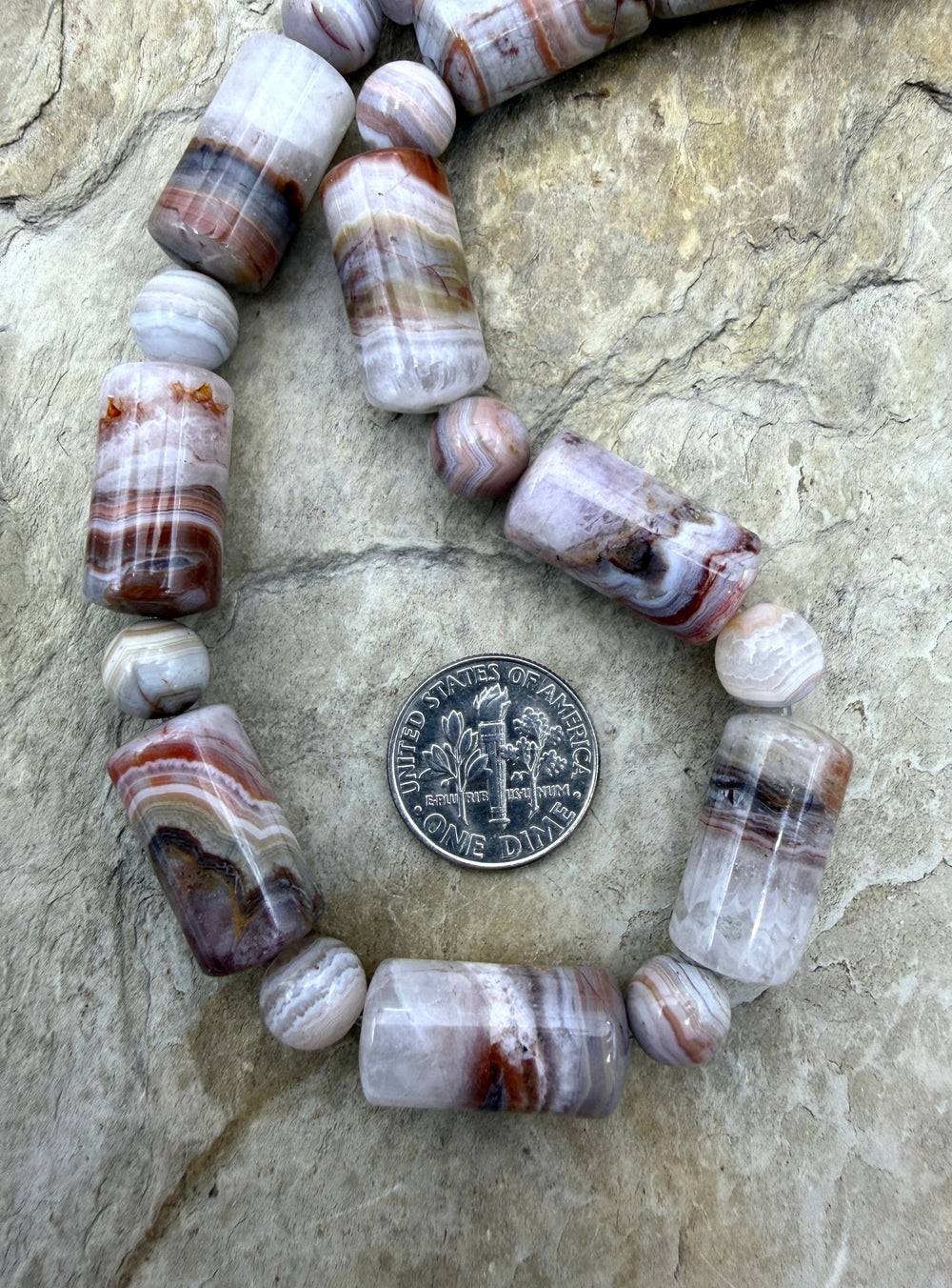 Crazy Lace Agate Designer bead Strand 10x20mm Barrels