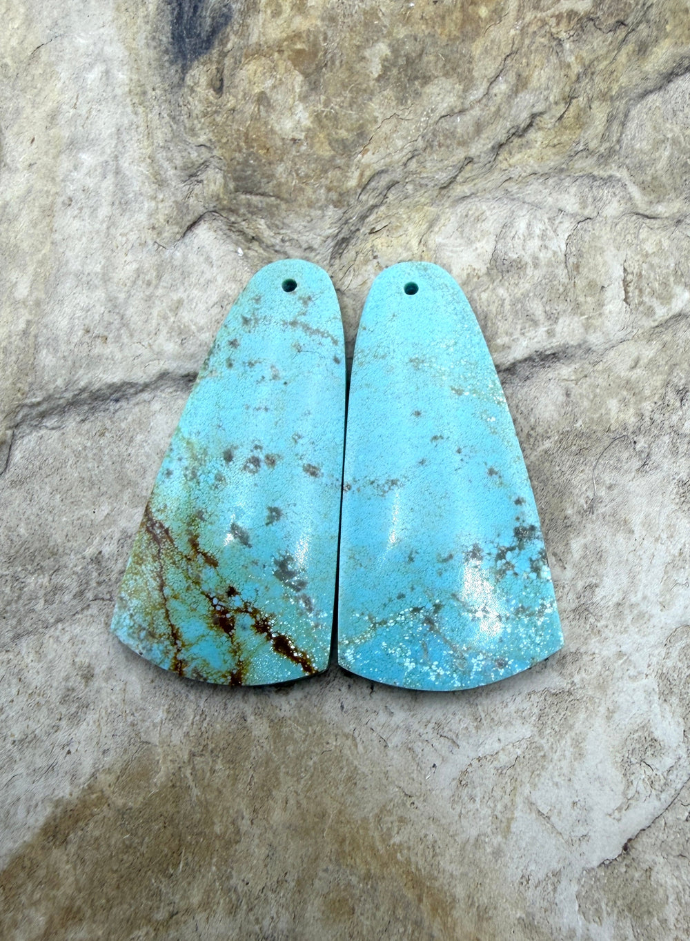 Cripple Creek Turquoise (Colorado) Matching Earring Slab